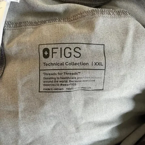 FIGS XXL Scrub Pants Technical Collection Straight Leg Pants Dark Gray - Picture 3 of 3